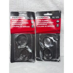 Autocraft Hose Clamps Unisex 3/4in-1 3/4in Silver New Stainless Steel 4-Pack #20